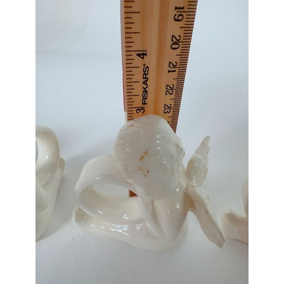 Vintage Holiday Ceramic & Glass Ornament Set With Angels Santa Star & Gift Desig - Picture 10 of 16